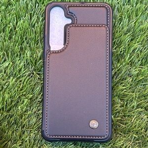 Leather Card Wallet Phone Case Samsung Galaxy S24 Plus Black
